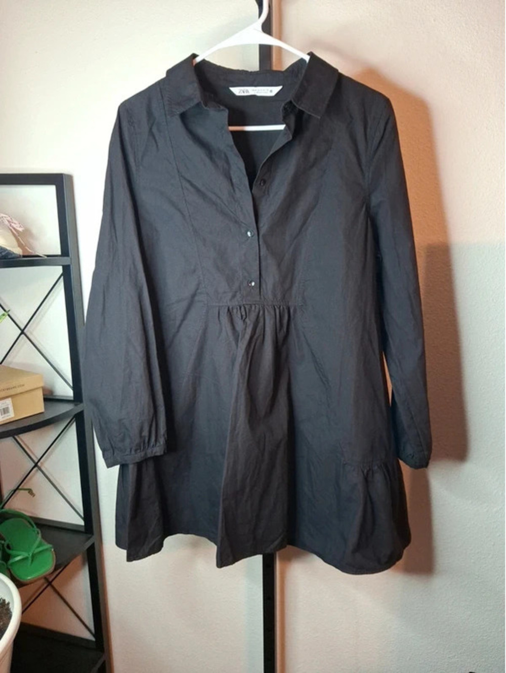 Zara Women's Black Mini Tunic Dress size M